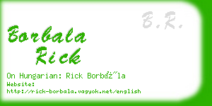 borbala rick business card